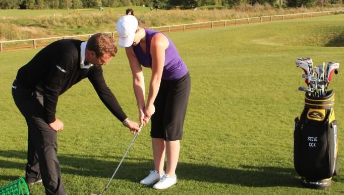 Golf coaching session