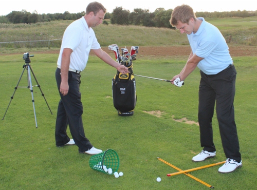 Golf coaching session