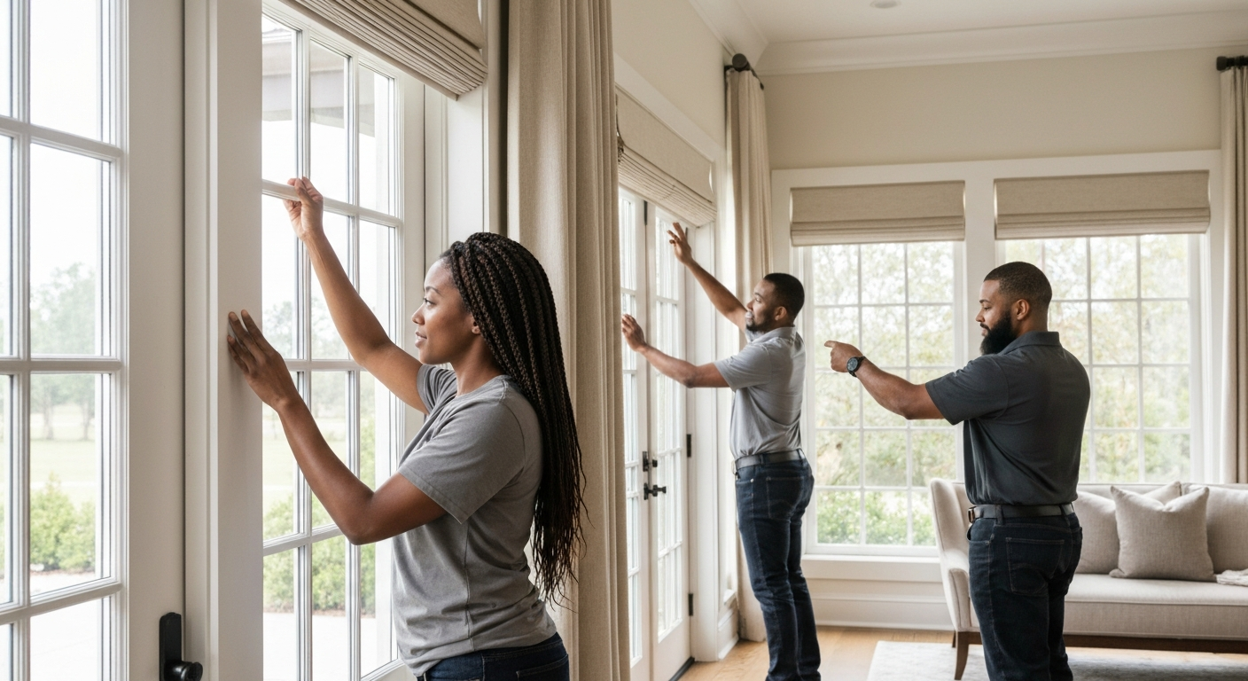 Professional window treatment installers
