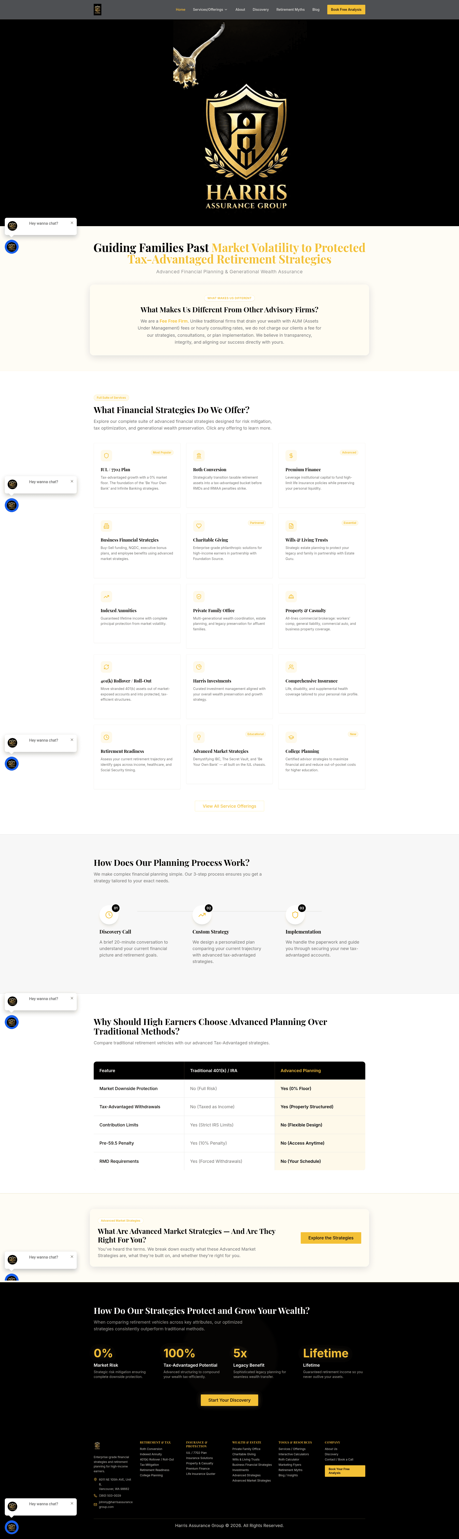 Harris Assurance Group website homepage by BottomLine Leads