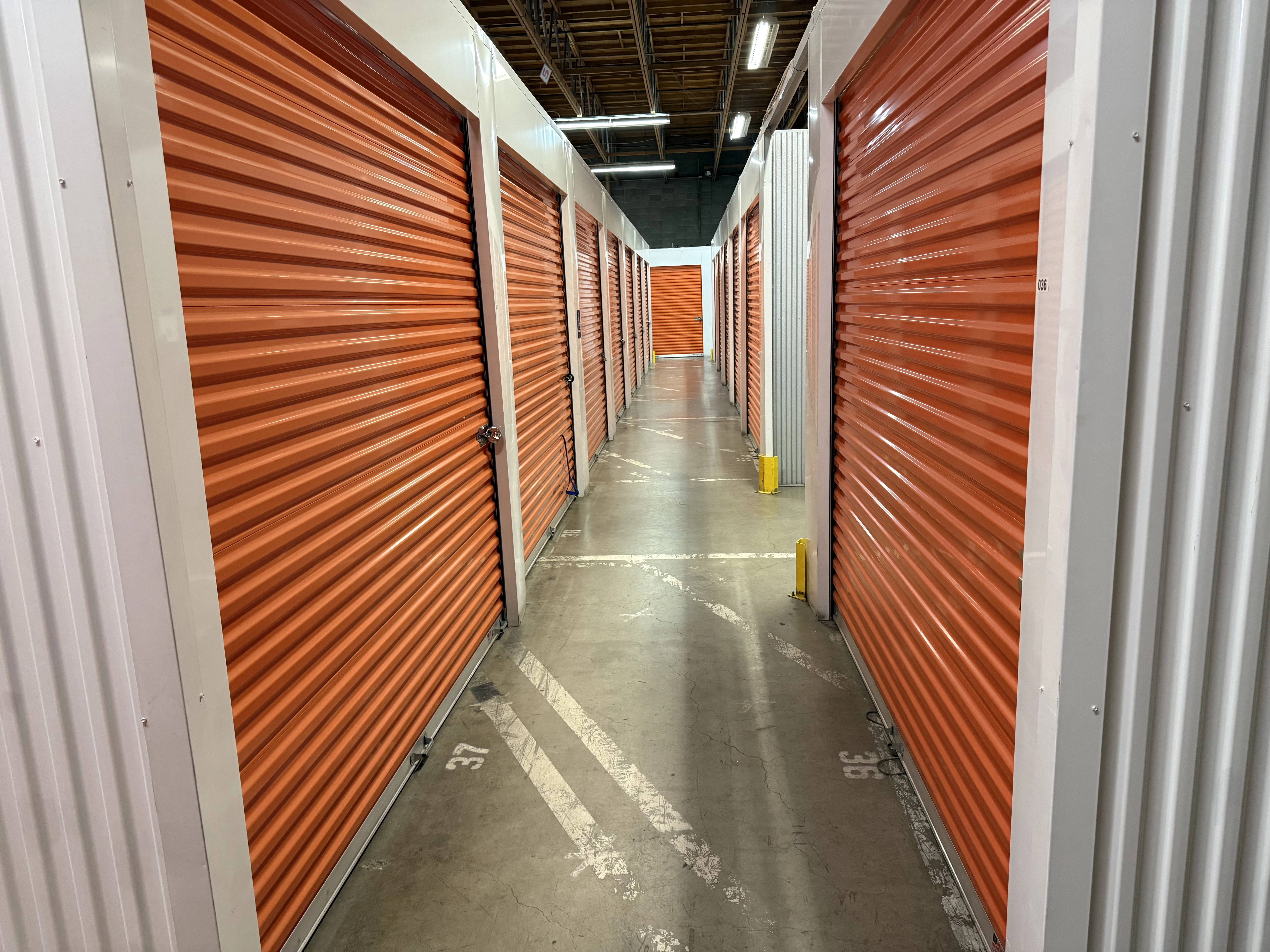 Indoor self storage units inside Sunbrook Secure Storage in St. George, Utah
