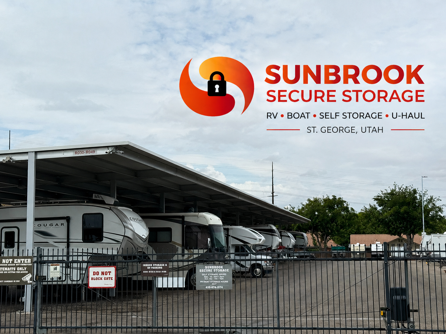 Covered RV and boat parking
