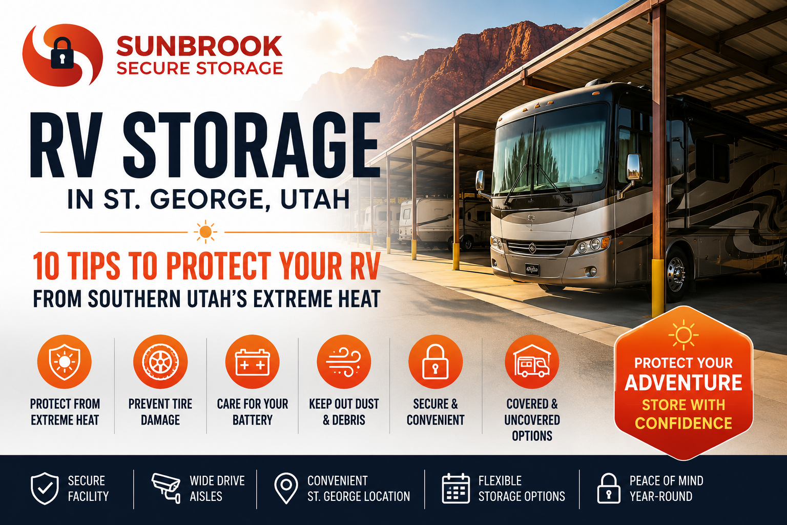 RV Storage in St. George, Utah: 10 Tips to Protect Your RV from Southern Utah's Heat
