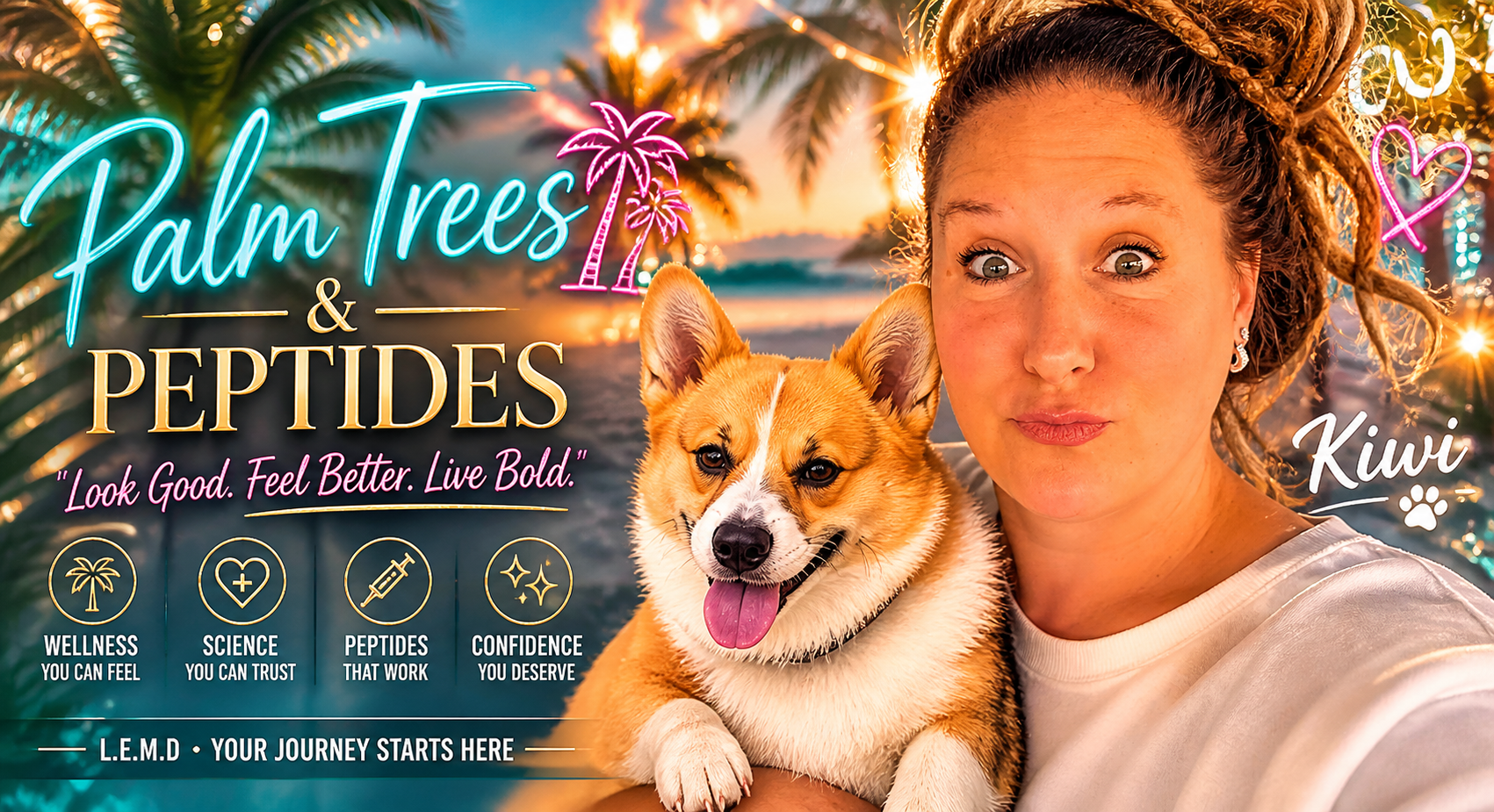 Palm Trees & Peptides Header