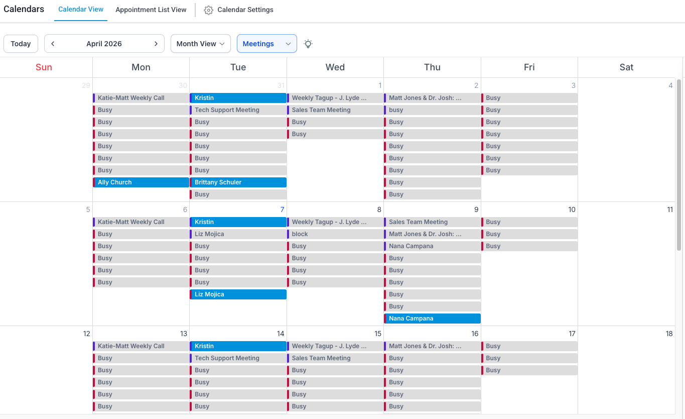 Calendars synced and staying full