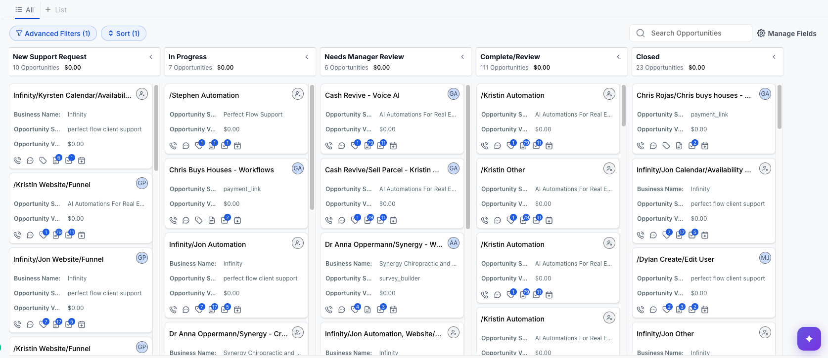 Manage all your leads