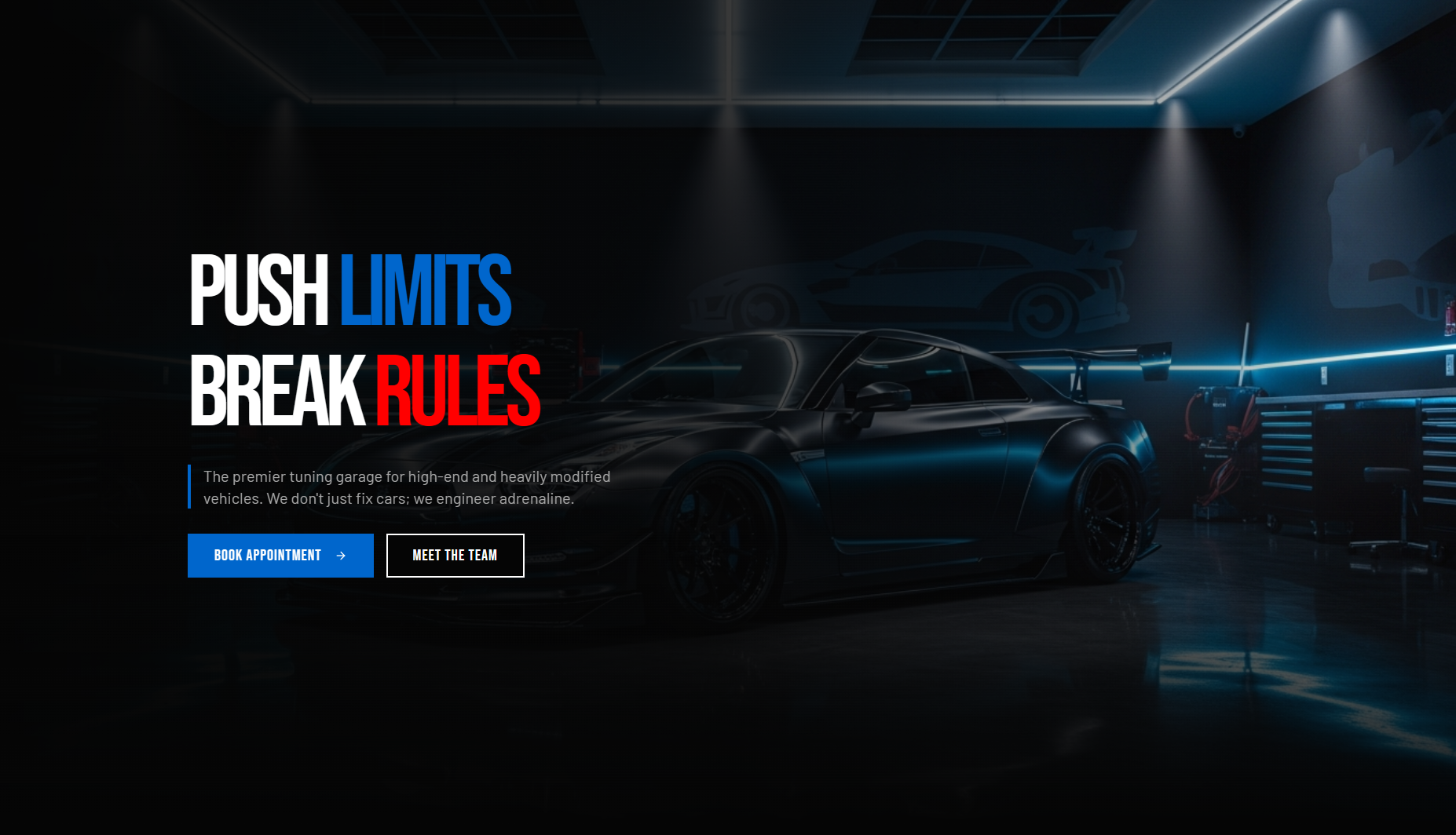 High-end corporate web development example