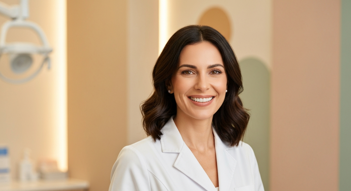 Confident patient with straight teeth