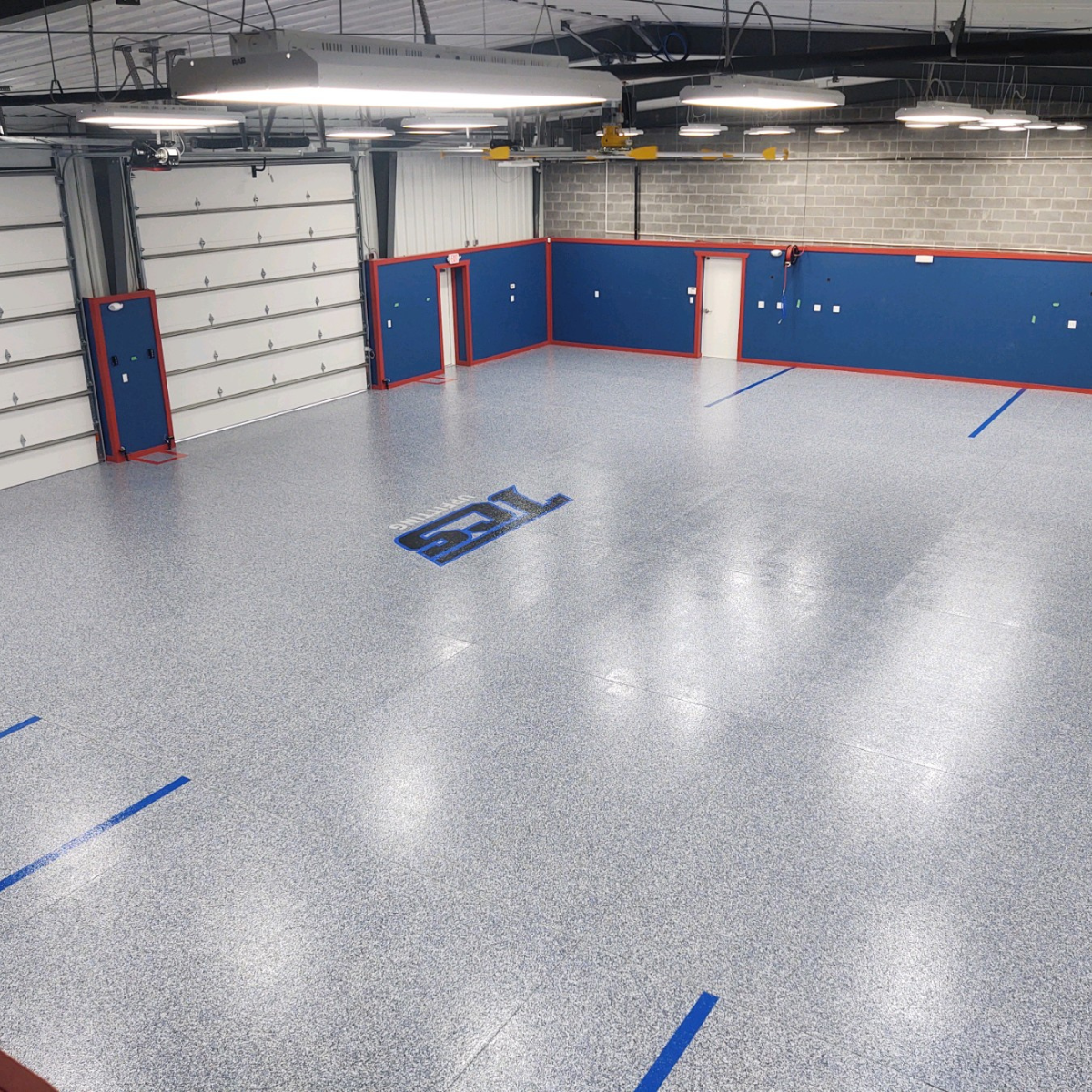 Commercial shop polyurea floor coating