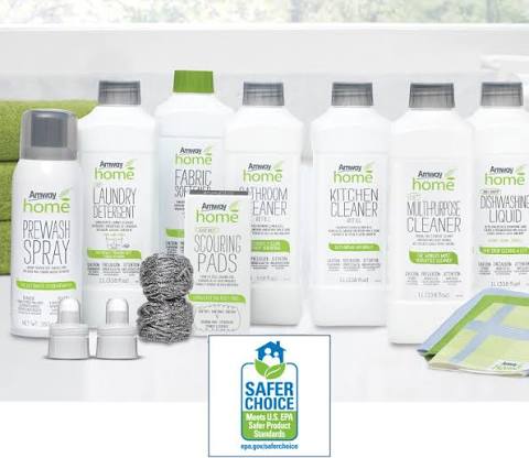 Amway Home products with Safer Choice logo