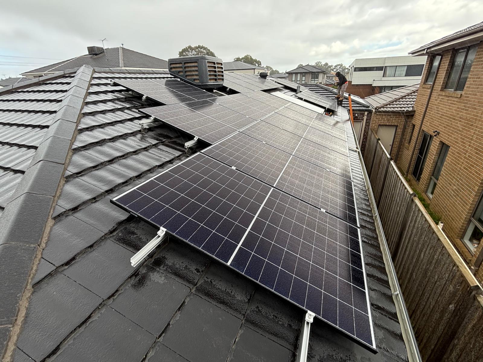 Dark Tile Roof Solar Array