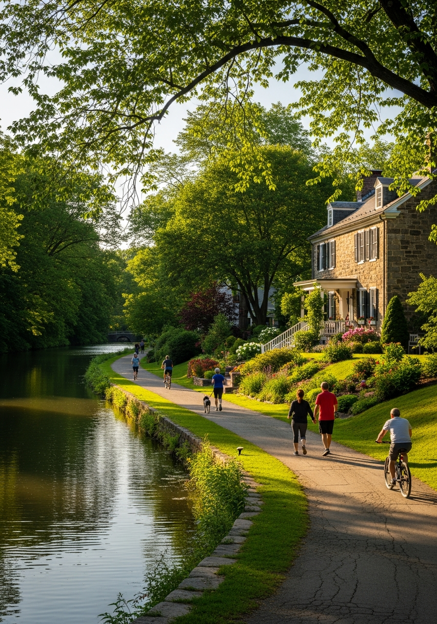 Yardley PA Homes and Delaware Canal