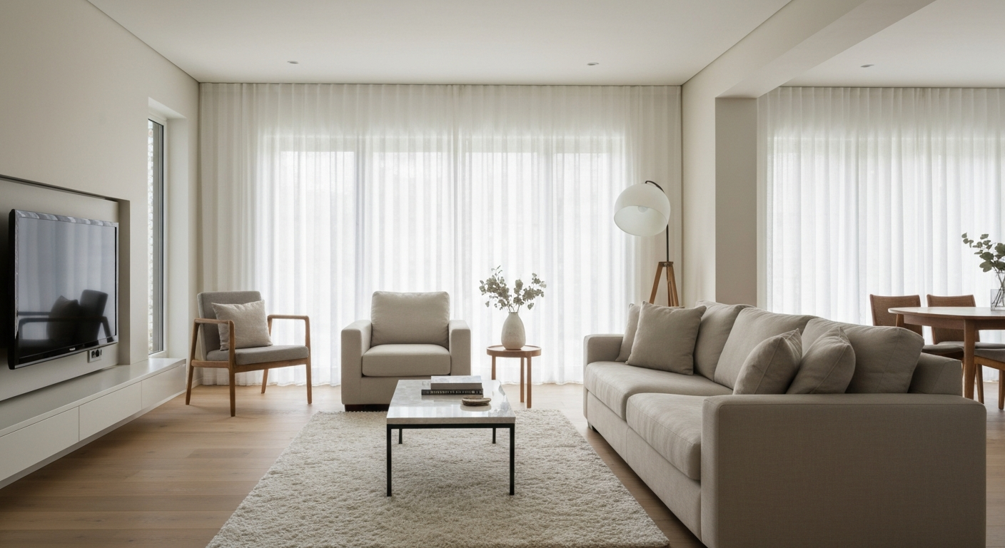 A bright and peaceful living room