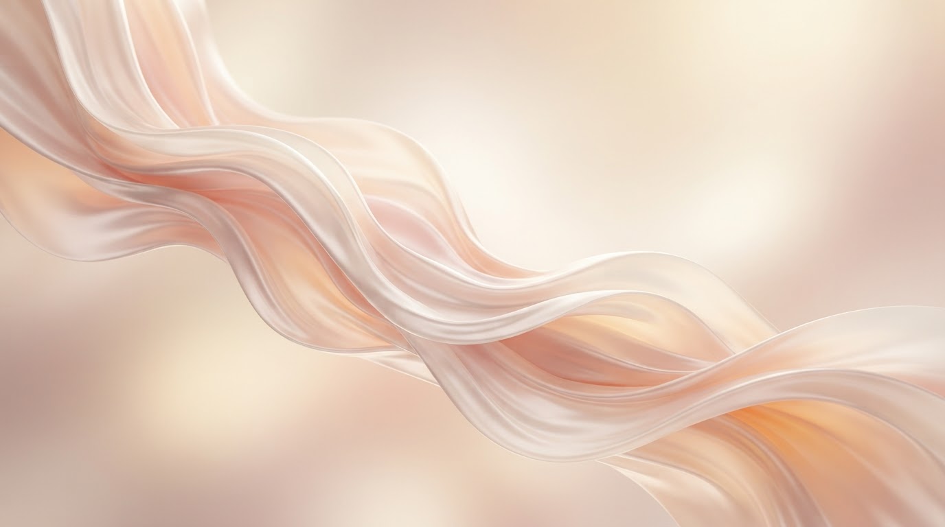 Soft champagne and blush abstract for Zora AI concierge