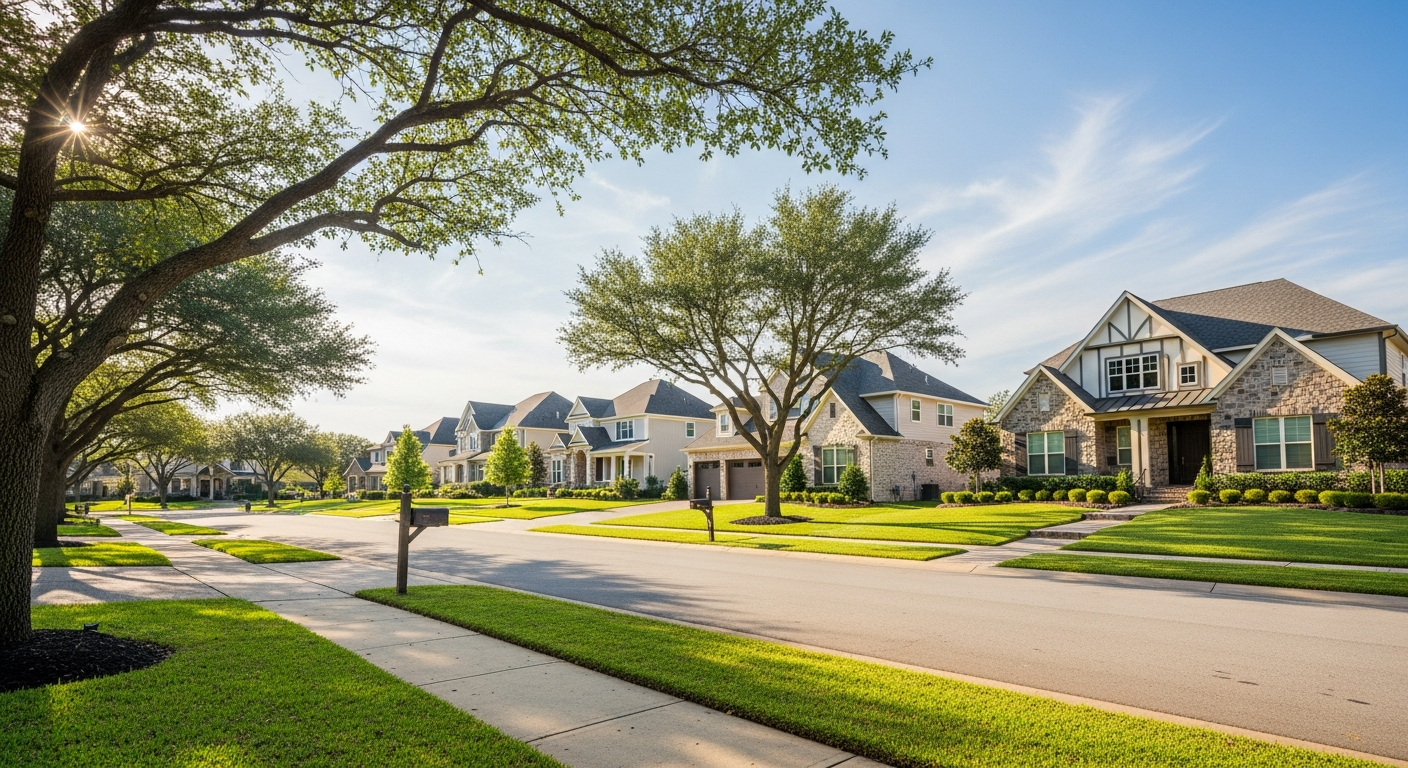 Beautiful neighborhood in Broken Arrow Oklahoma