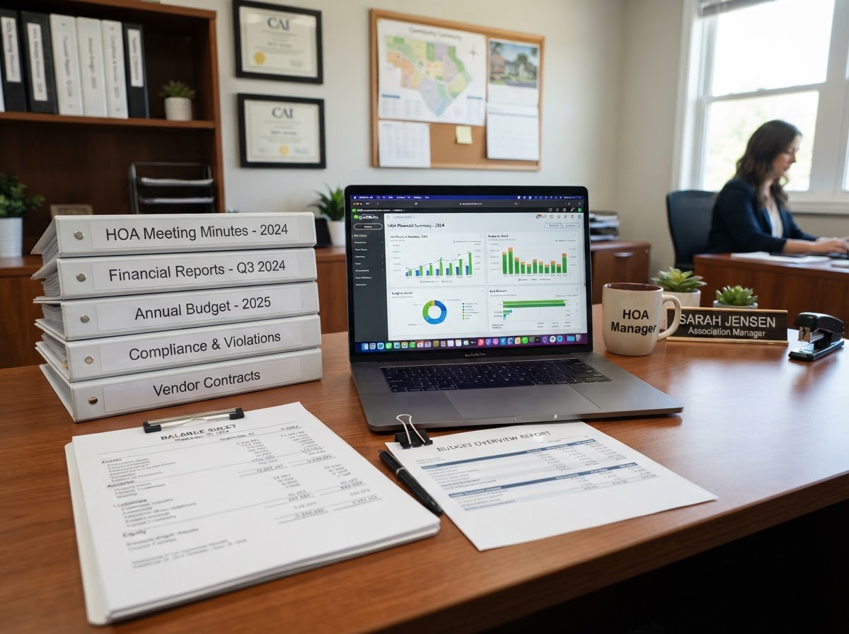 Organized association financial records and reporting documents