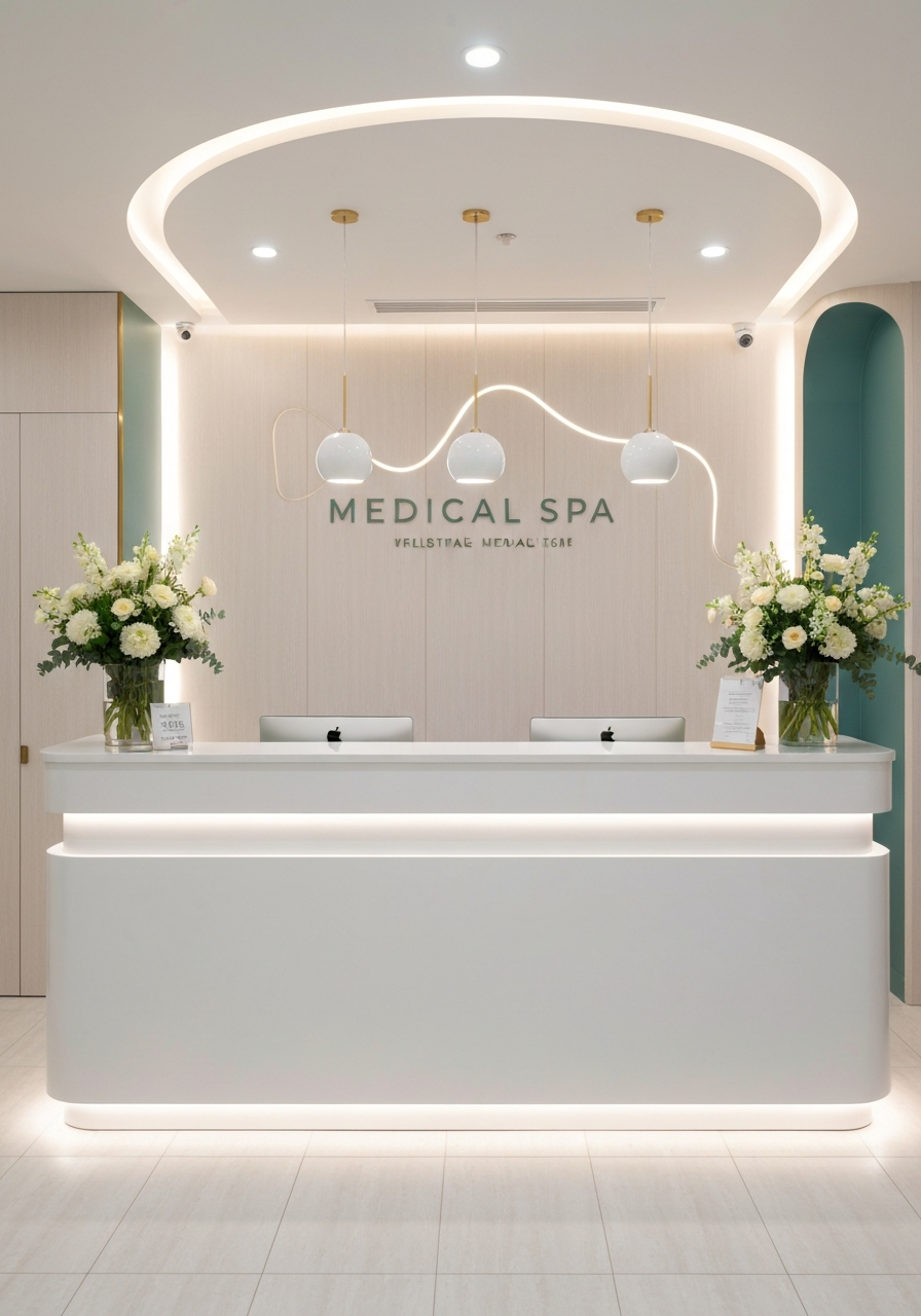 Redefine Beauty Aesthetics clinic interior reception area in PEI