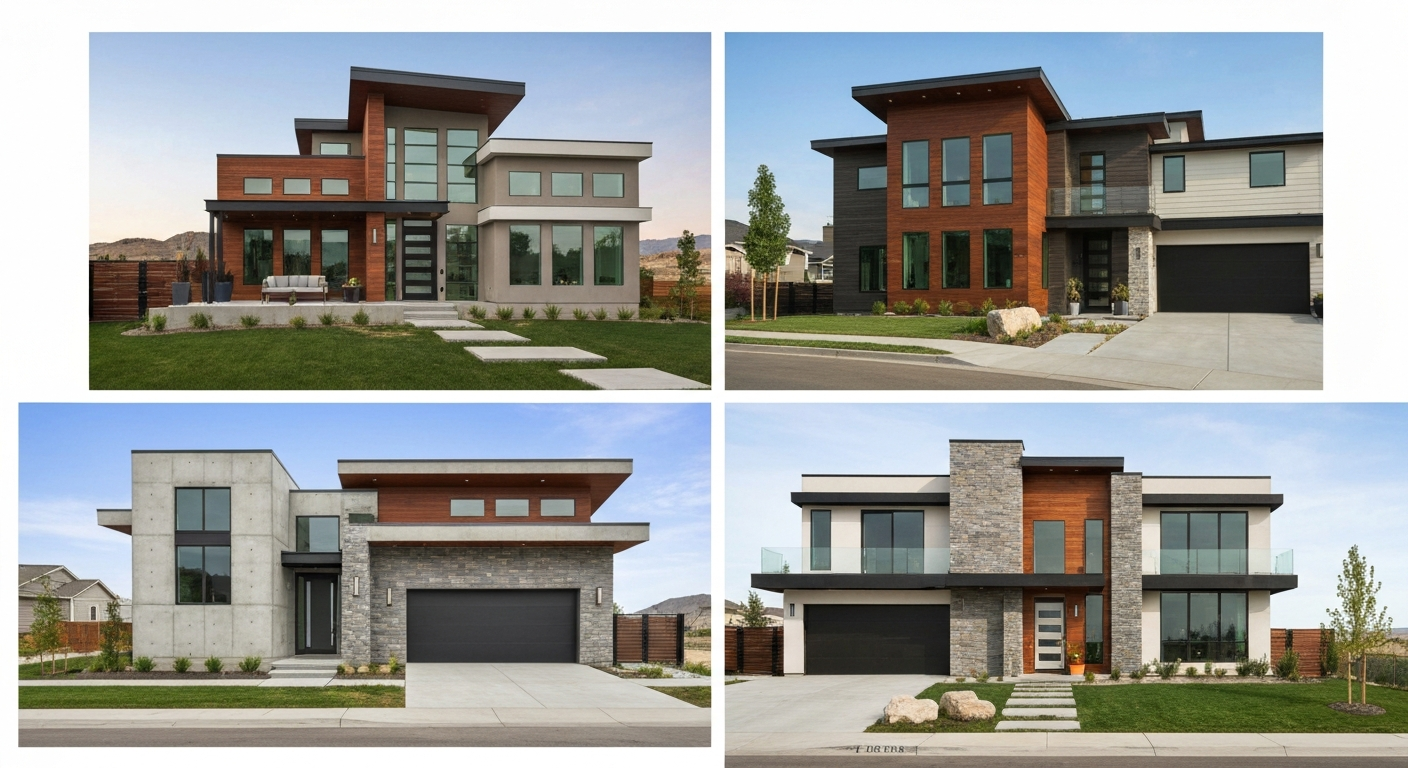 Beautiful homes in South Jordan Utah with Wasatch Mountain views