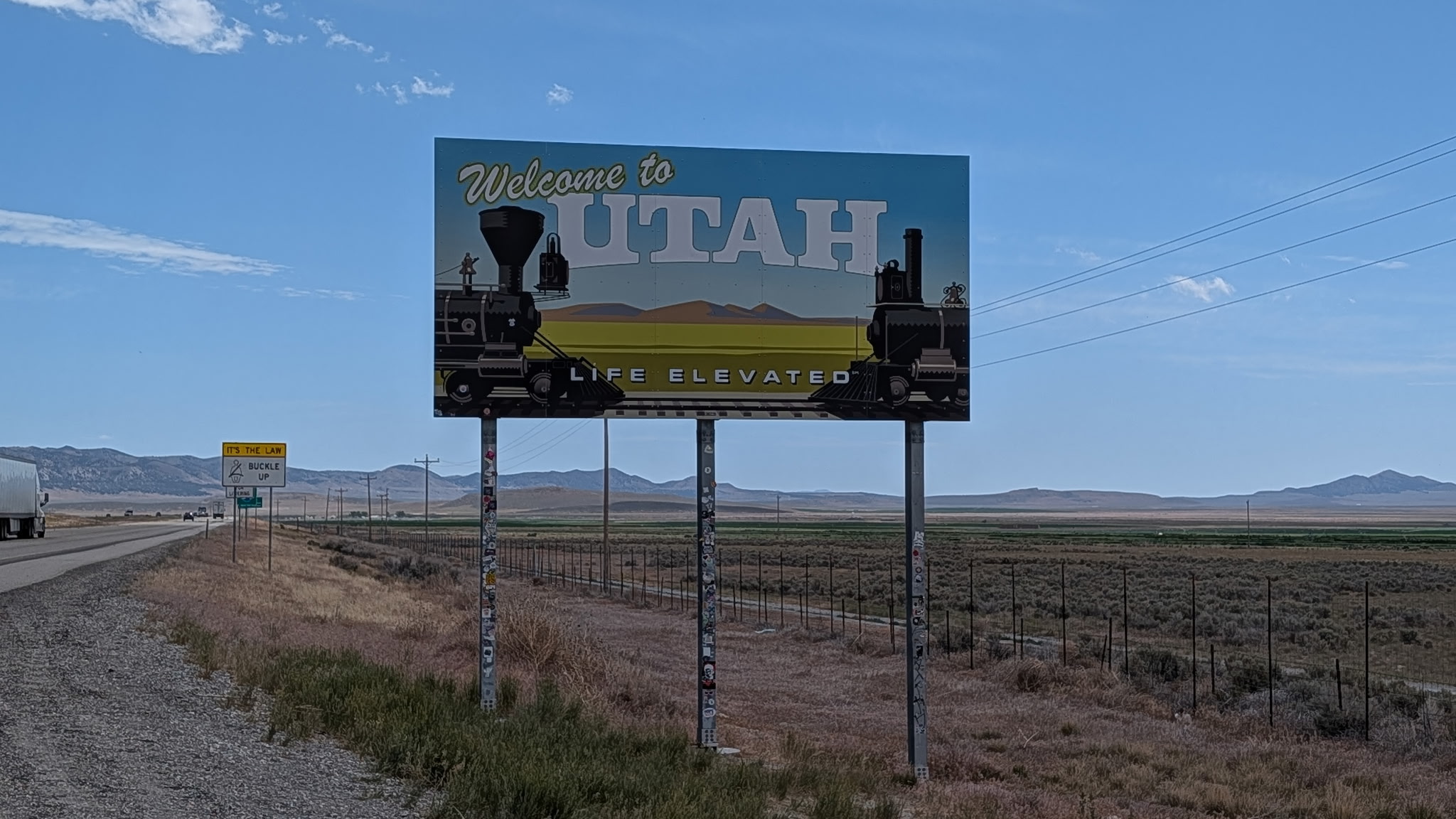 Welcome to Utah - Life Elevated highway sign