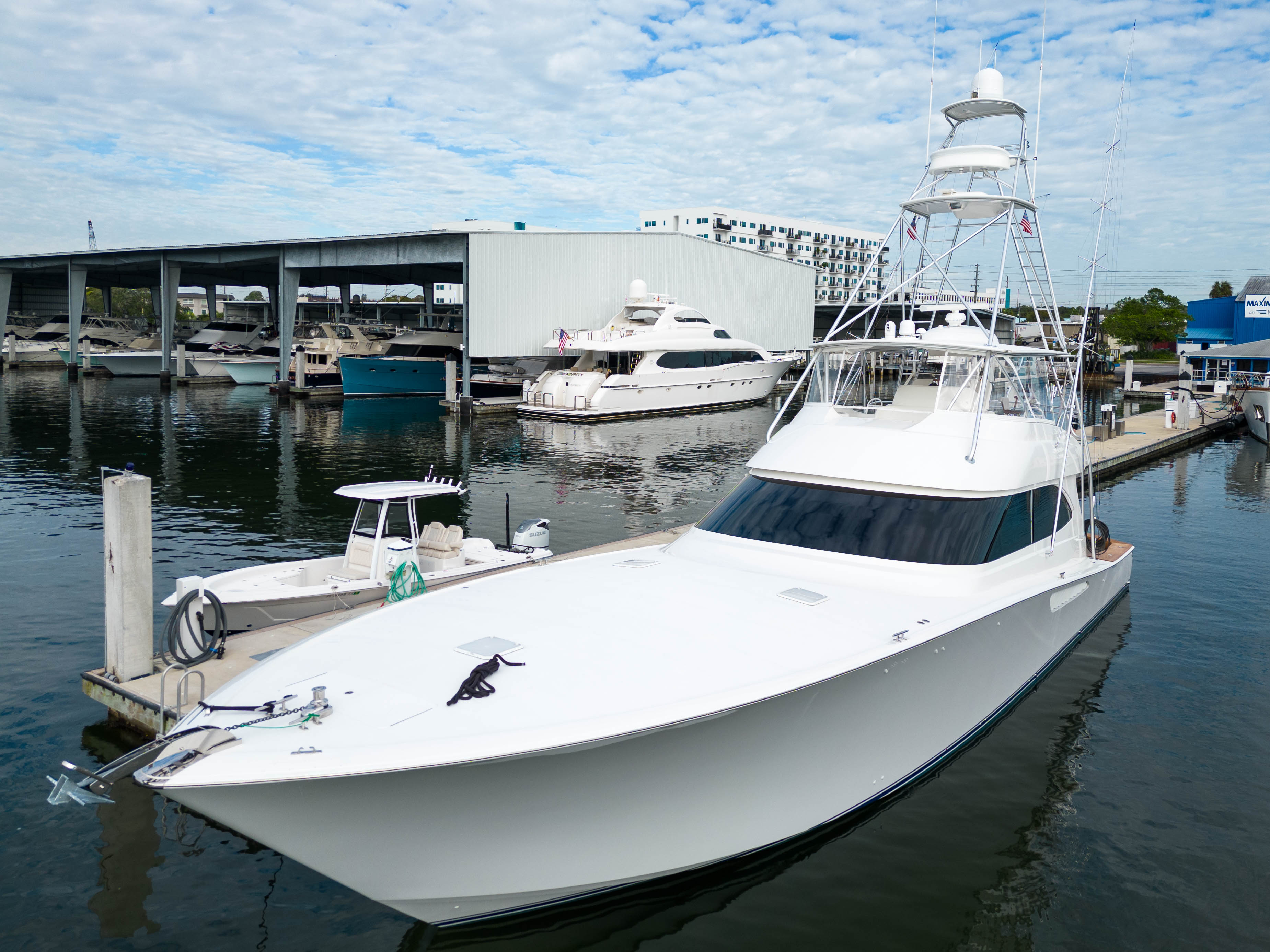 Professional sportfisher at premium marina