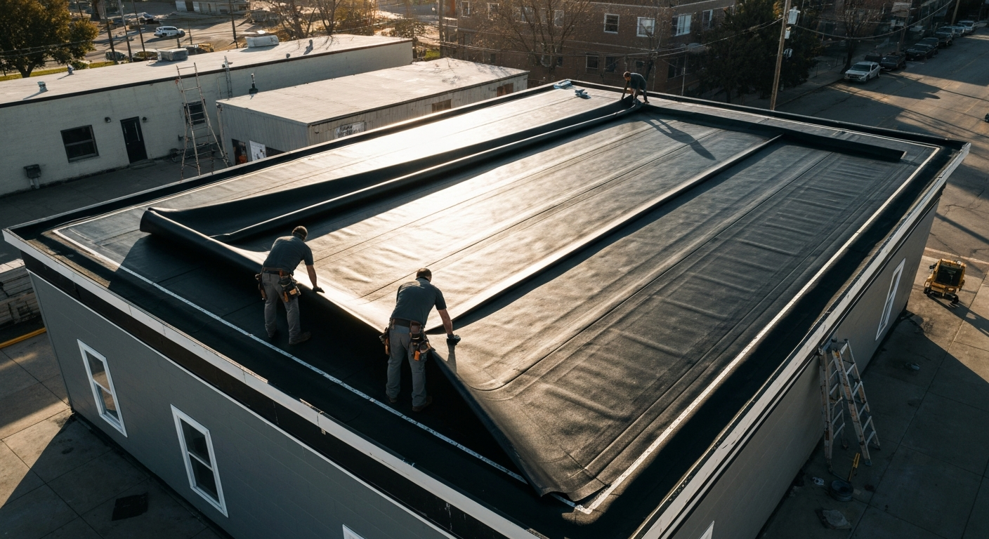Roofing crew