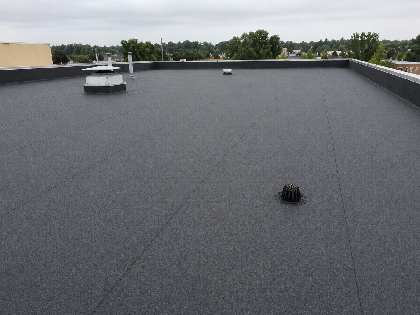 New flat roof after
