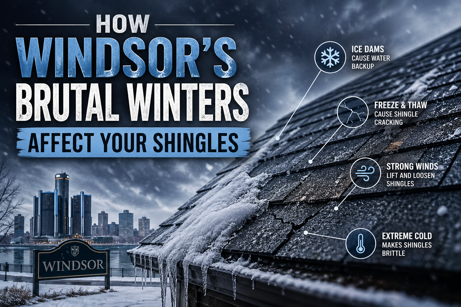 How Windsor's Brutal Winters Affect Your Shingles