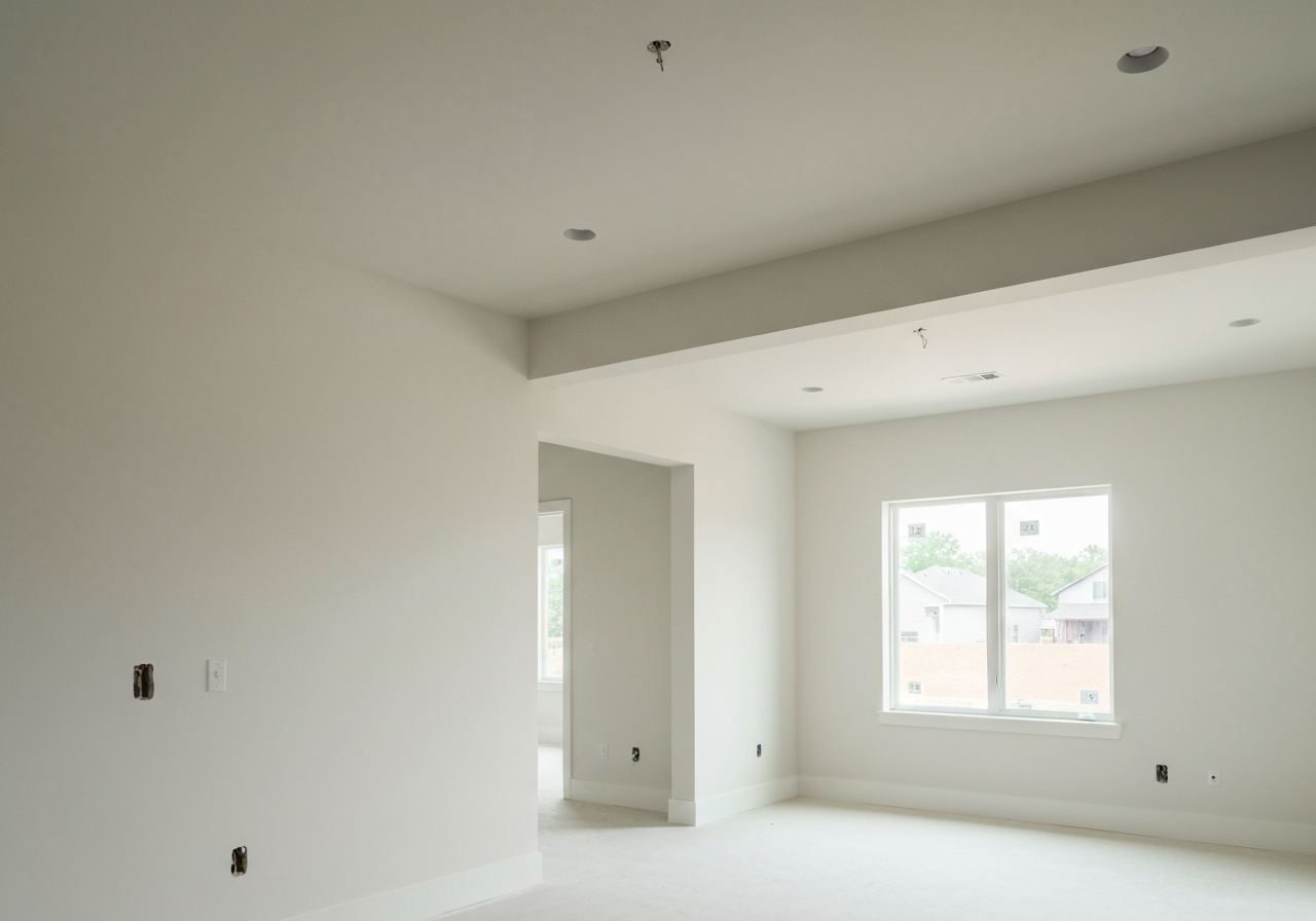 Newly built kitchen ready for cabinet installation