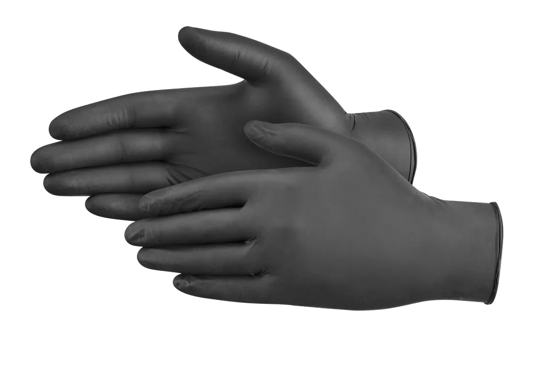 4094B-L Black Nitrile Gloves