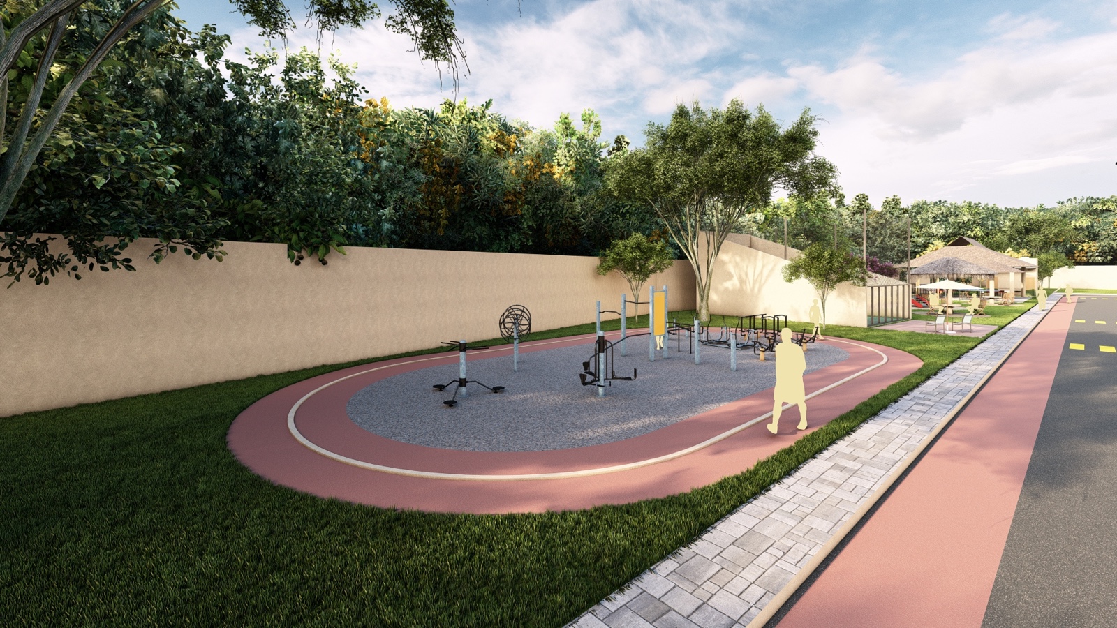 Gimnasio al aire libre y pista