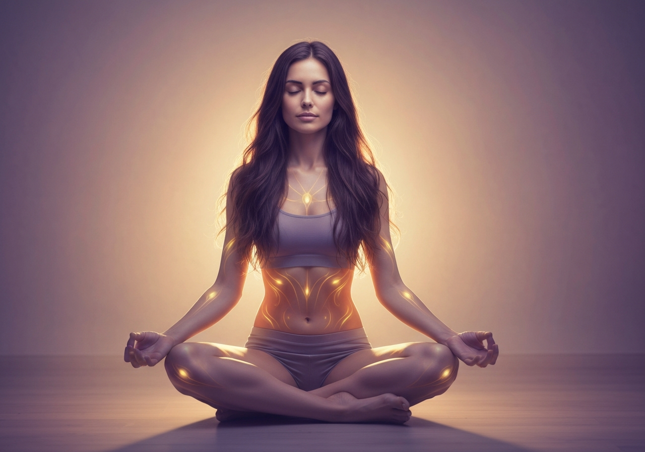 Serene meditative healing session