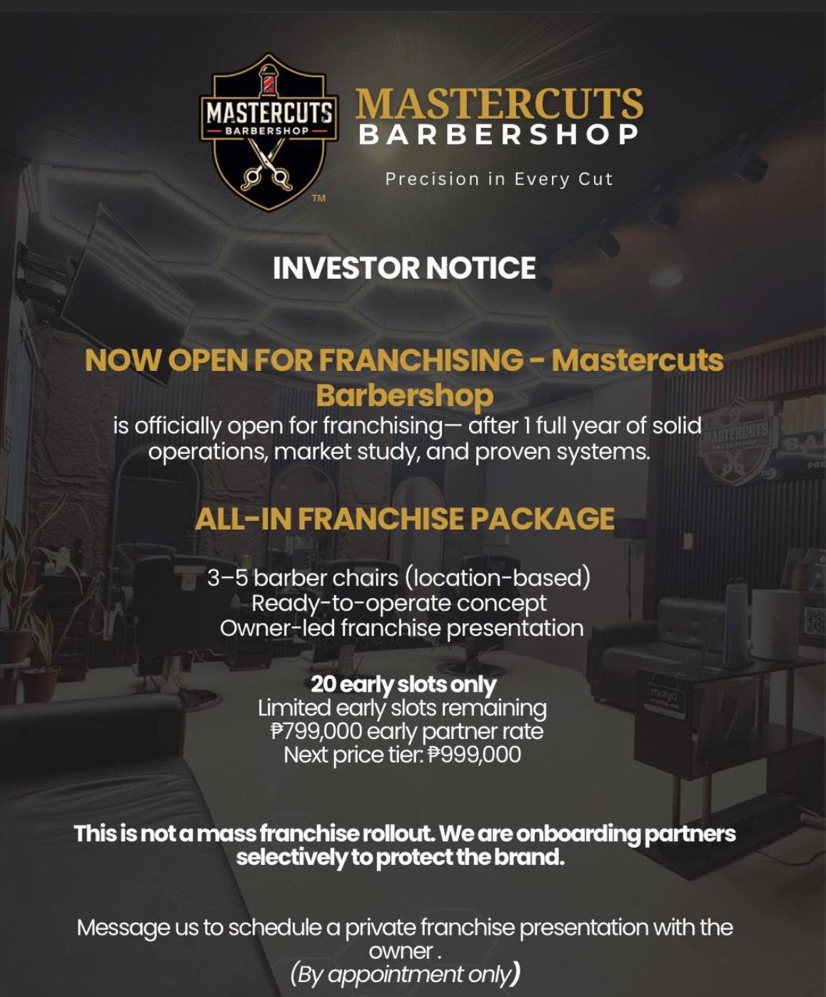 Mastercuts Franchise Notice