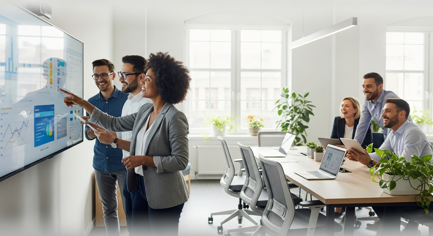 Business professionals collaborating