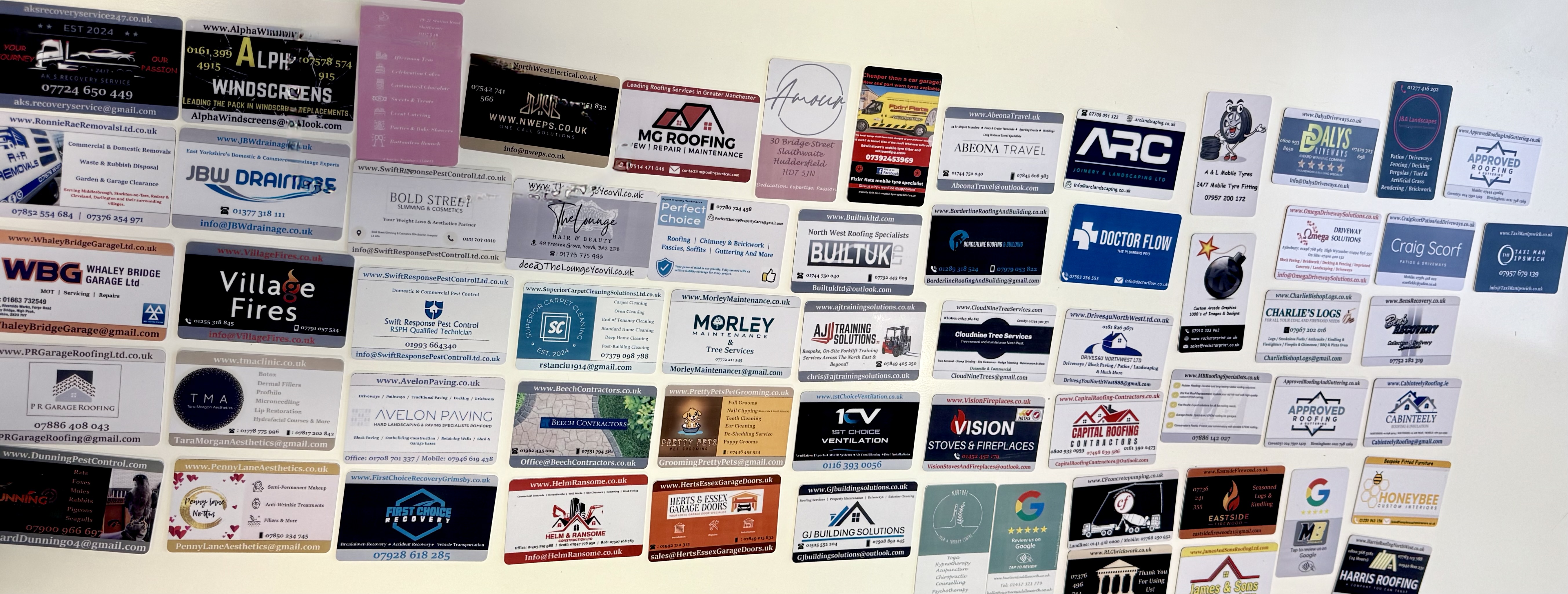 Wall of Custom Review Cards