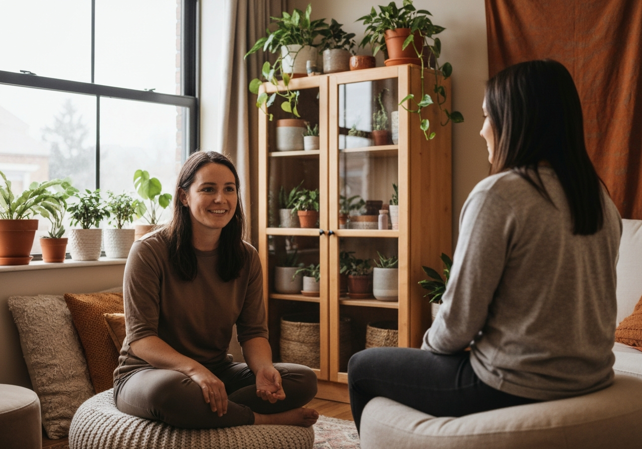 Thérapeute en consultation