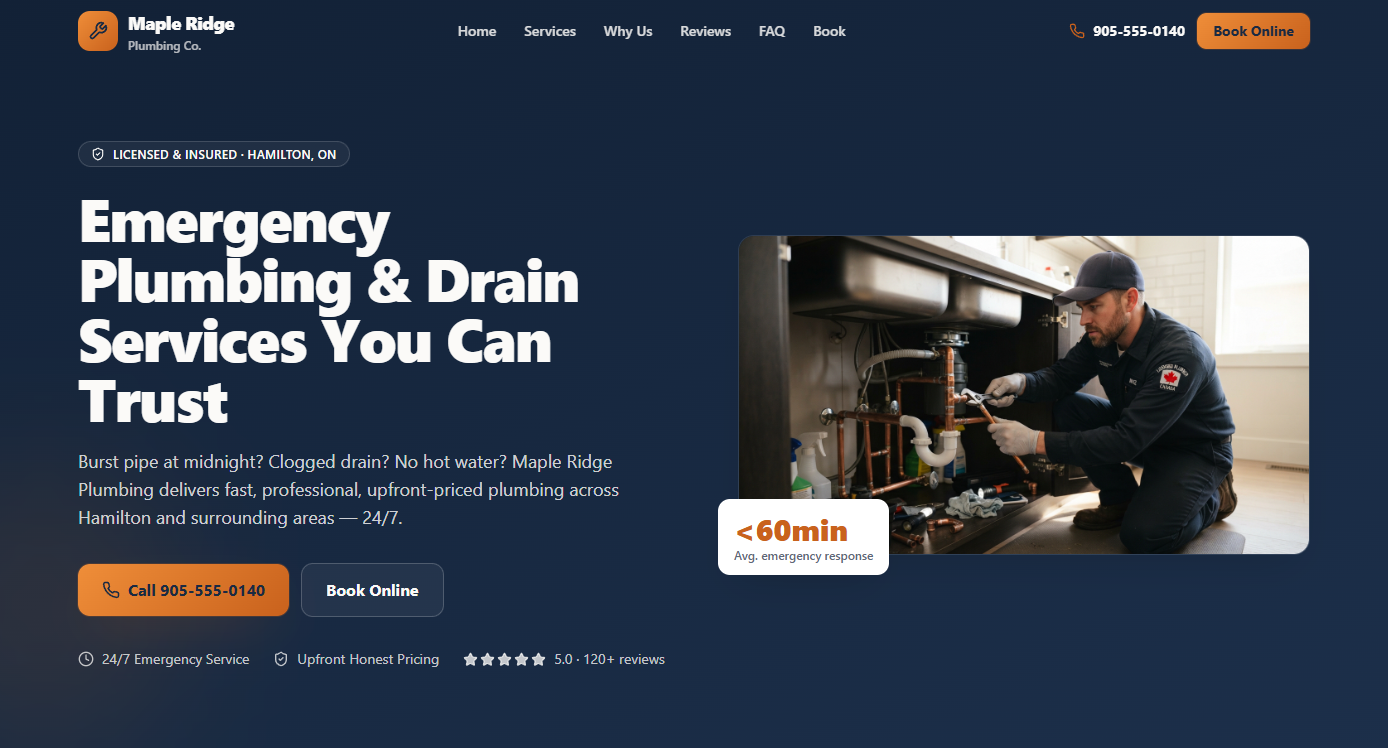 Hamilton Demos website preview