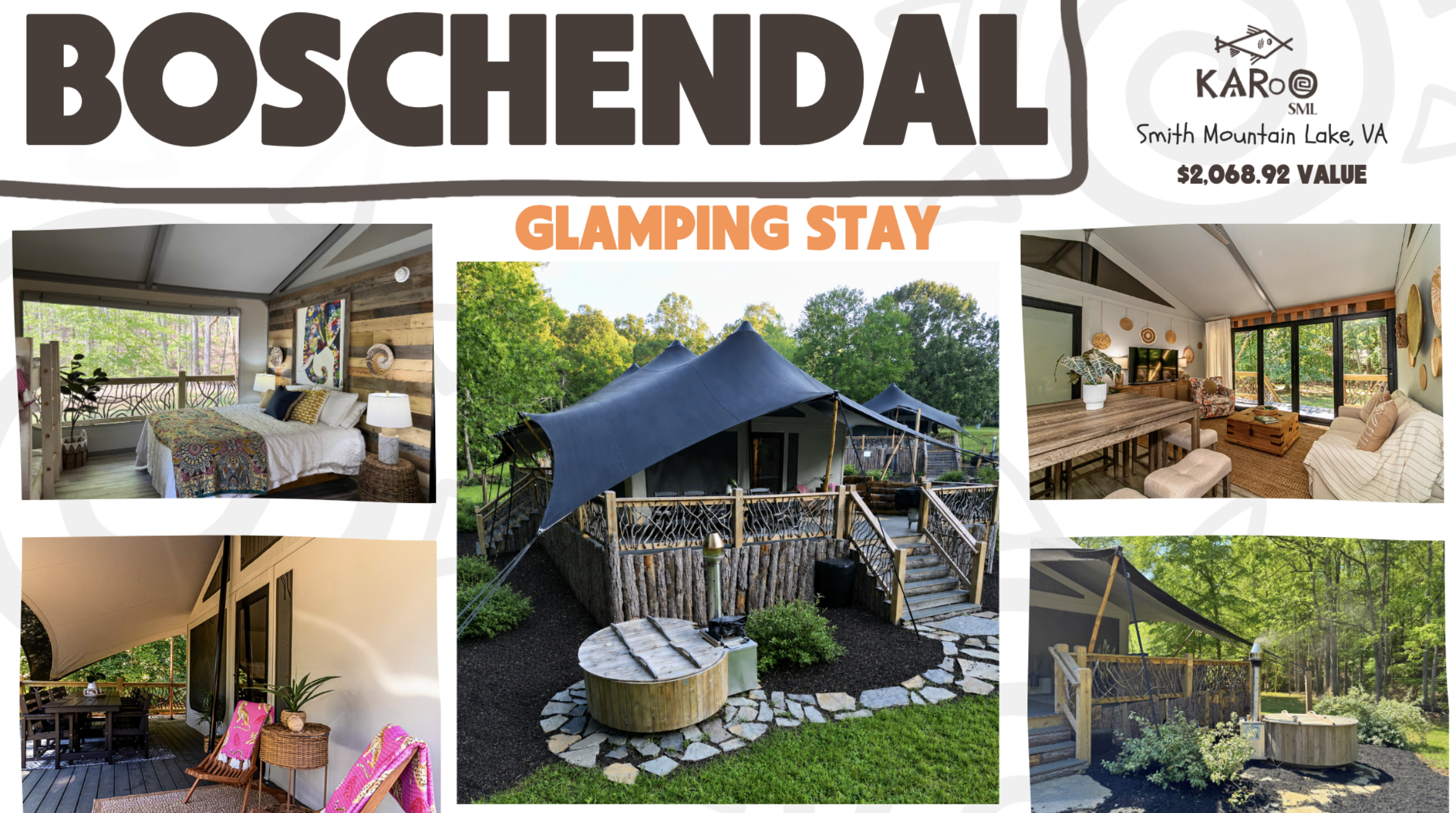 3 Nights in Boschendal Luxury Glamping Tent