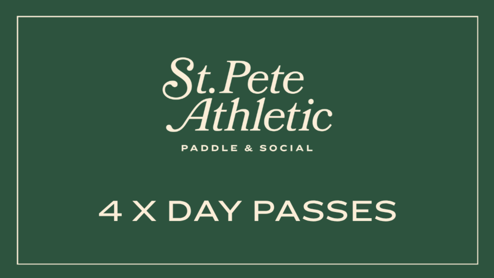 St Pete Athletic Day Passes