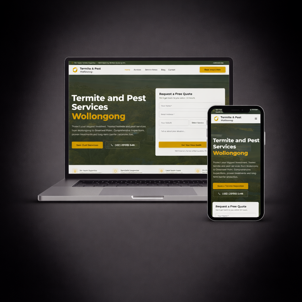Termite & Pest Wollongong website