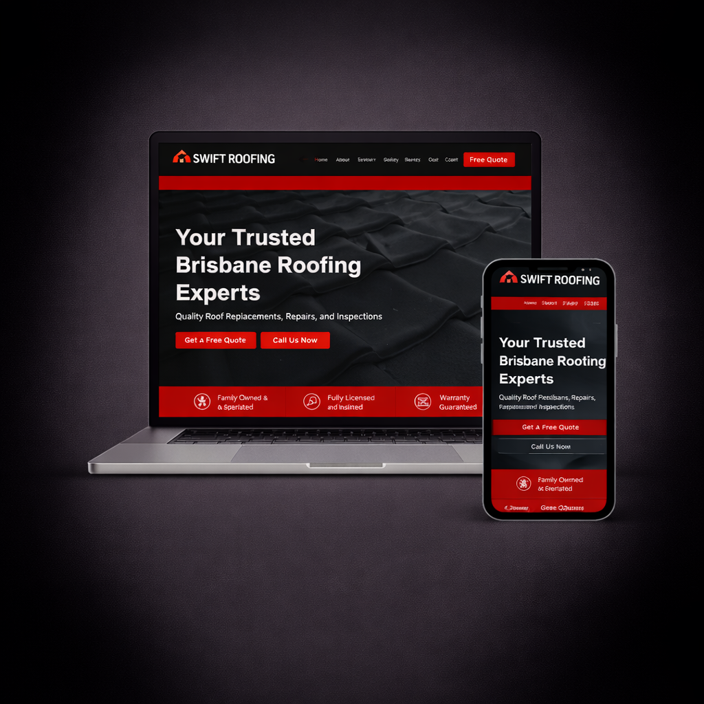 Swift Roofing website