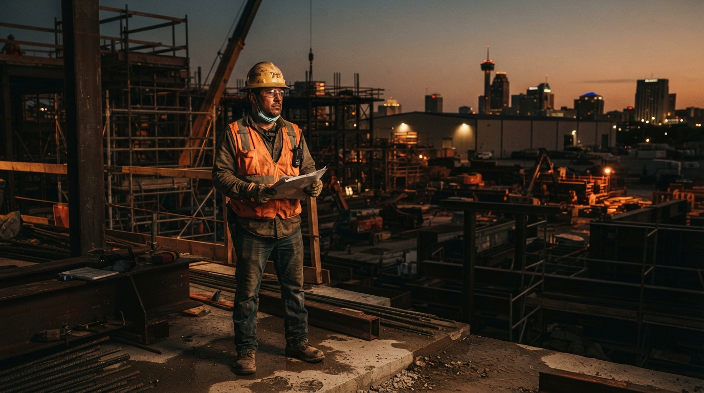 San Antonio construction site where a workplace injury occurred