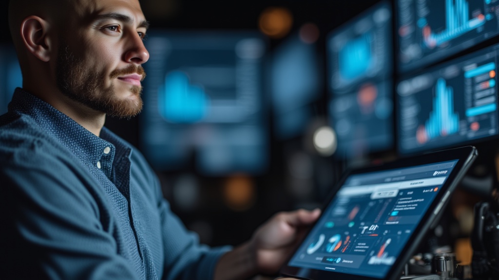 Contractor reviewing system dashboard
