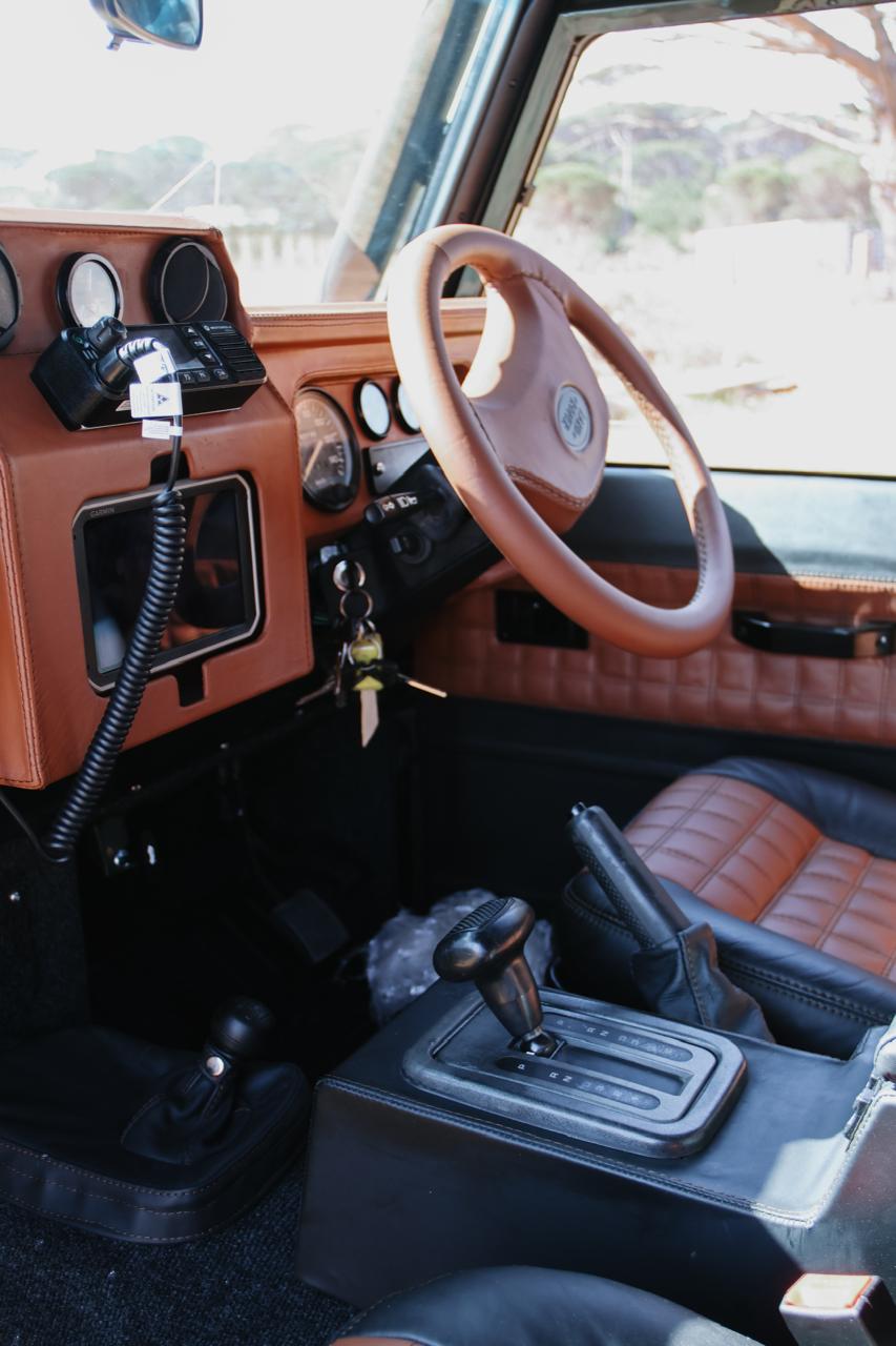 Bespoke luxury interior — hand-stitched leather Defender cabin
