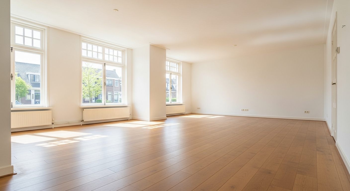 Leeg en bezemschoon appartement na professionele ontruiming door Snelverhuizen