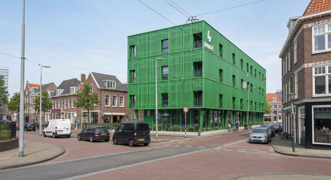 Moderne architectuur in het centrum van Zaandam