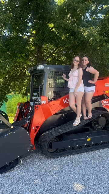 Kubota SVL97 with forestry mulching head attachment