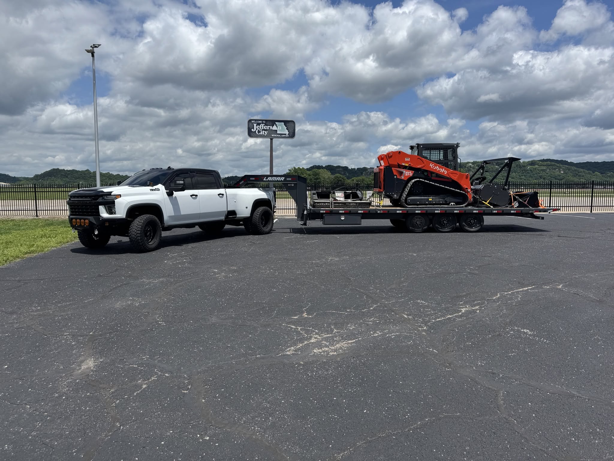 Kubota equipment truck at Jefferson City Memorial Airport