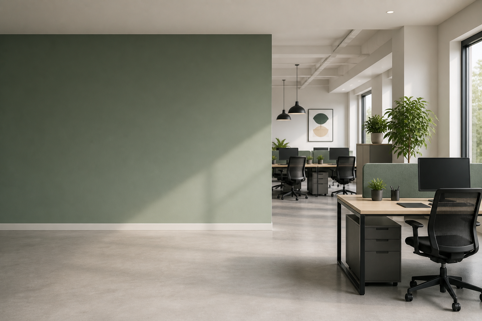 Professional office space painting