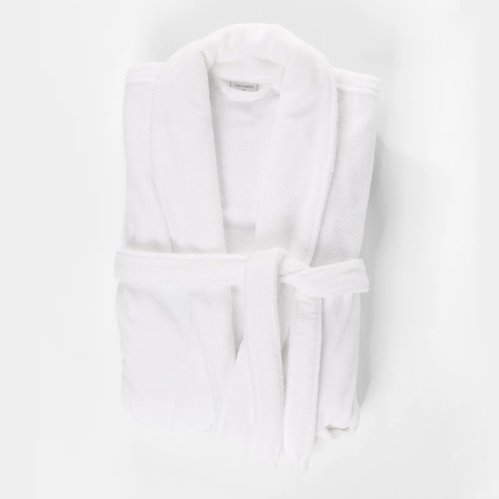 Cozy Earth Luxe Bath Robe White