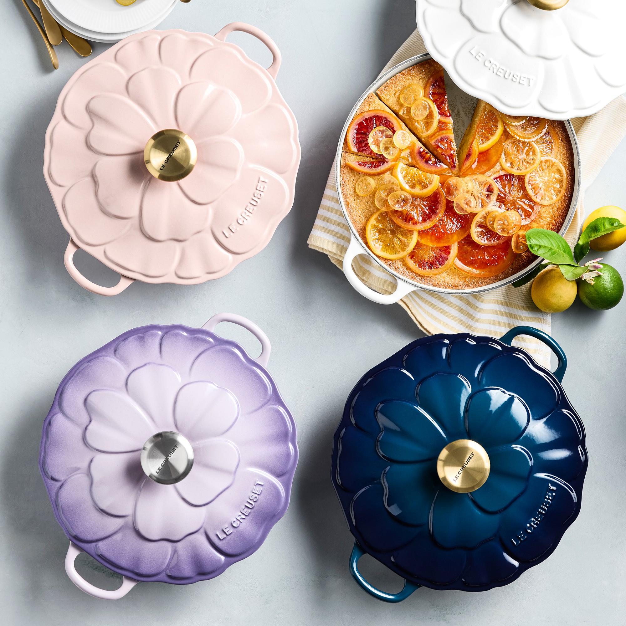 Le Creuset Enameled Cast Iron Petal Braiser